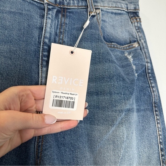 Revice Uptown Jeans Roatrip Wash Distressed Slim Leg High Rise Size 31 Women’s - Picture 6 of 12